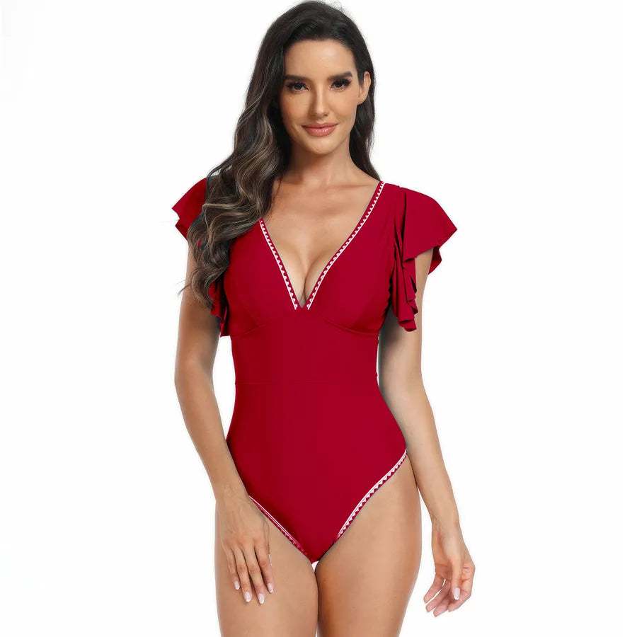 Women's Classic Style Solid Color 1 Piece One Piece Swimwear