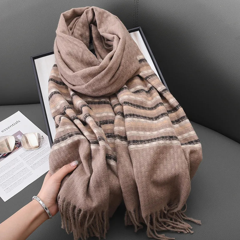 Women's Modern Style Classic Style Lattice Polyester Scarf