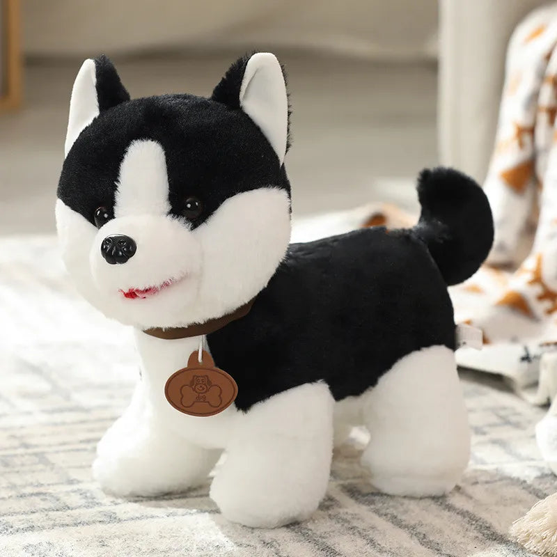 Small Size Teddy Shiba Inu Pomeranian Plush Dolls Realistic Dog Toy Soft PP Cotton Sleeping Companion Dolls For Children