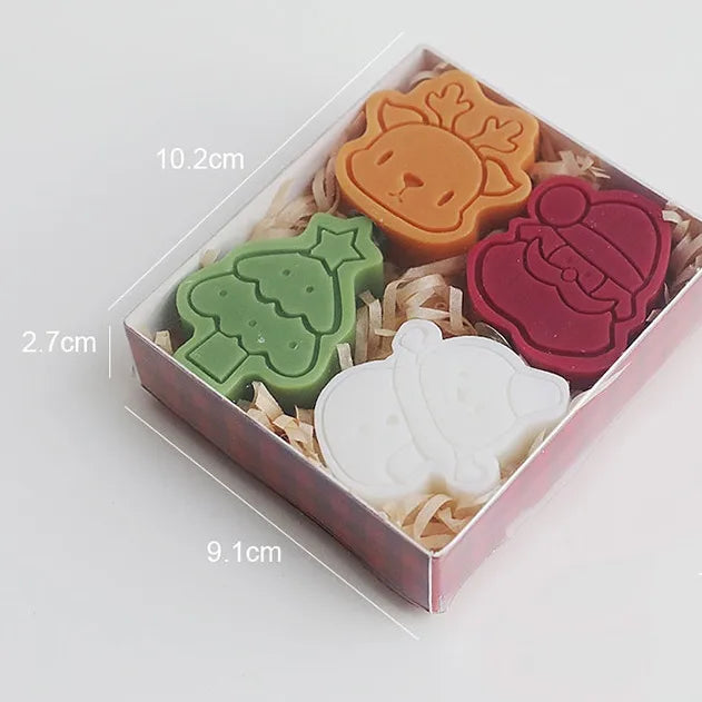 Cartoon Christmas Gift Box Creative Birthday Present Beautiful Resin Candle Souvenir Ideal For Christmas Small Gifts