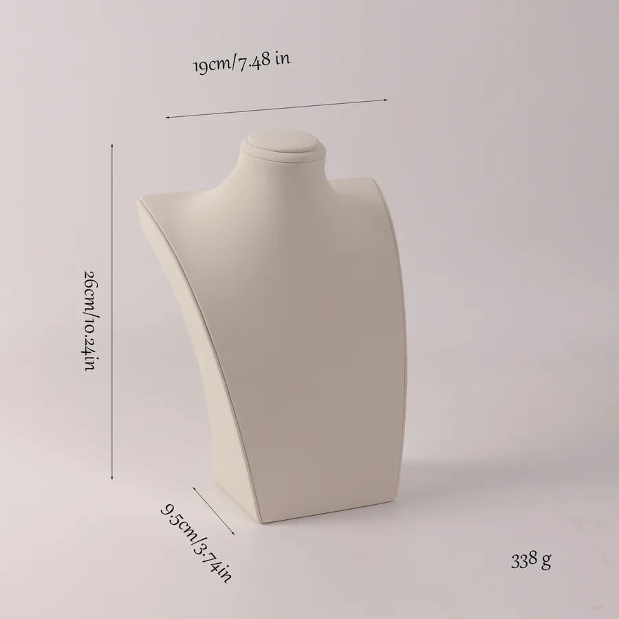 Jewelry Display Necklace Stand Matte Leather Portrait Neck Mannequin Display Window Ornament Accessory Premium Feeling