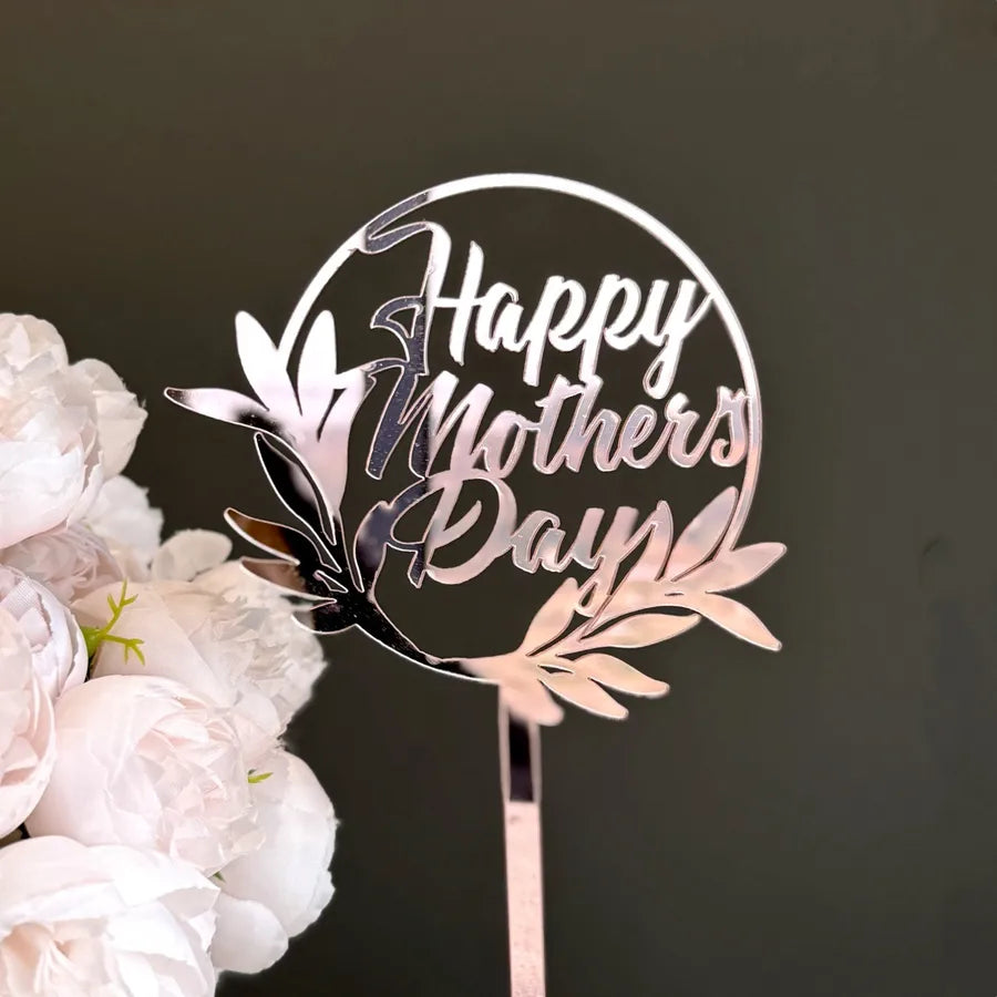 Mother'S Day Romantic Letter Flower Butterfly Acrylic Party Cake Decorating Supplies Party Supplies Cake Decorating Supplies 1 Piece