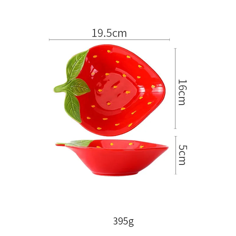 Casual Elegant Cute Strawberry ceramics Tableware 1 Piece