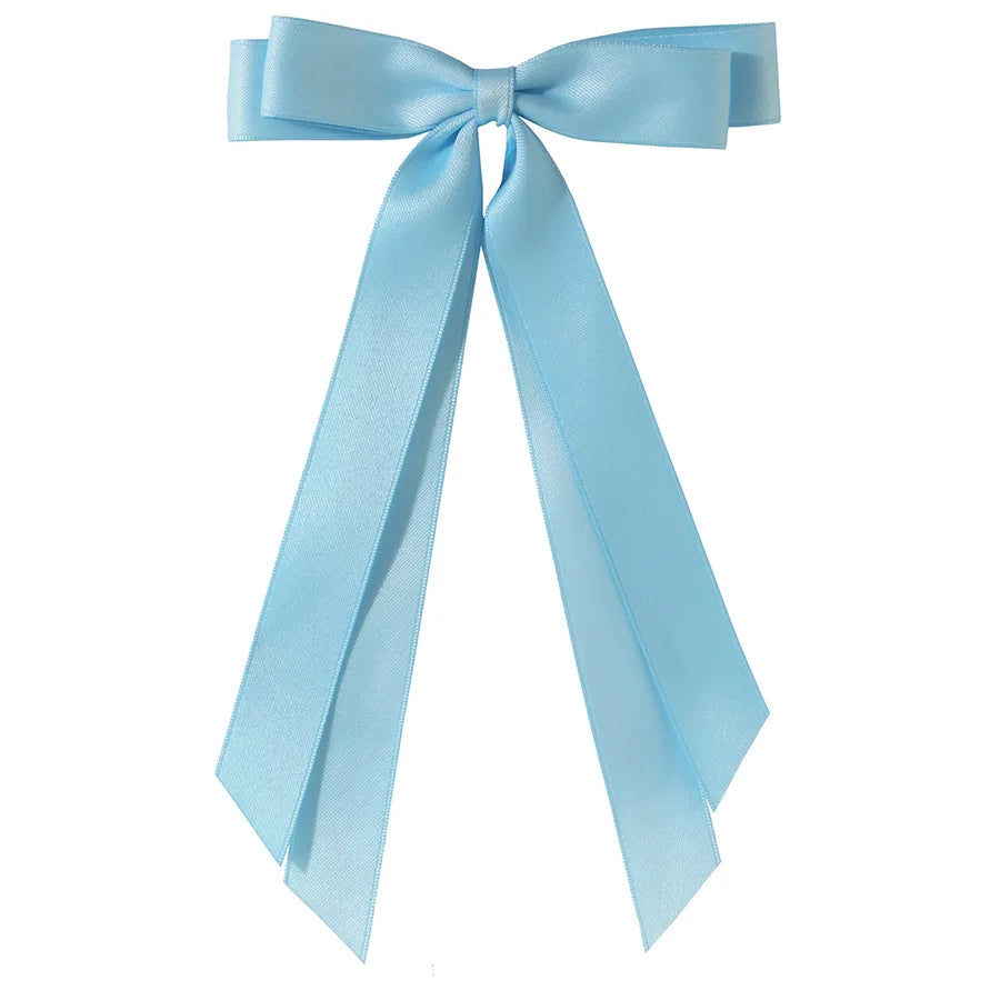 Women's Sweet Solid Color Bow Knot Cloth Handmade Hair Clip