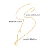 Wholesale Jewelry Elegant Simple Style Classic Style Letter Moon 201 Stainless Steel Copper Cross Bead Necklace Pendant Necklace