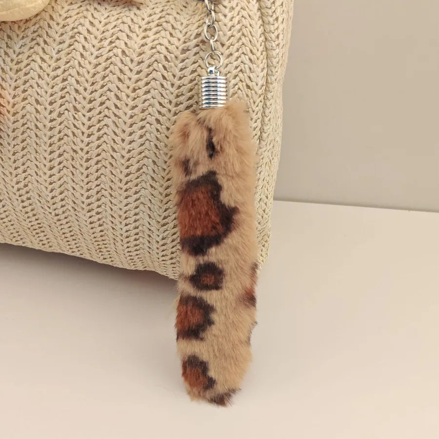 Simple Style Leopard Imitation Wool Unisex Bag Pendant Keychain