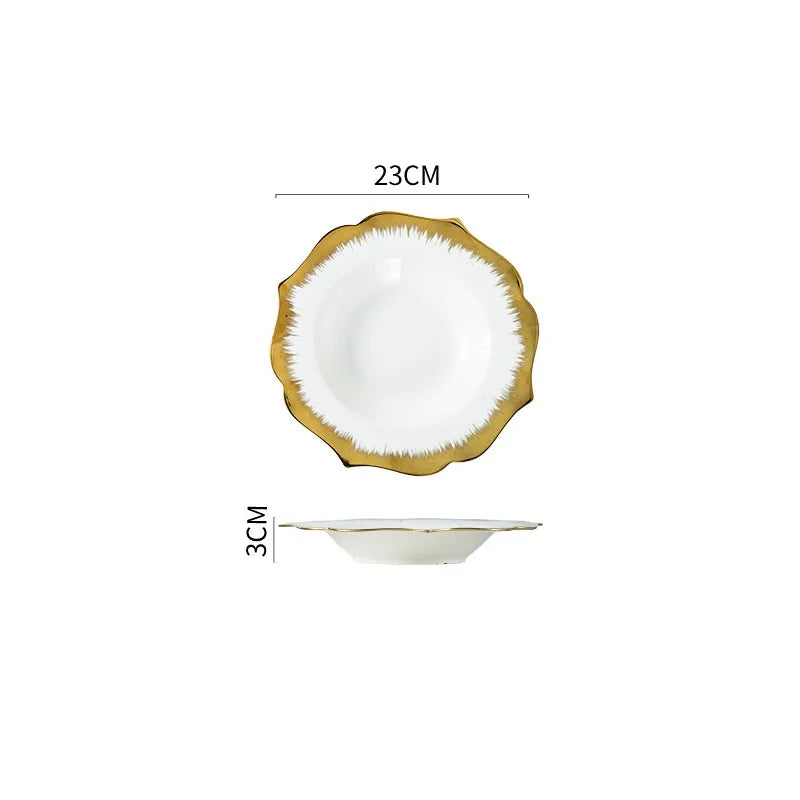 Elegant Stripe ceramics plate 1 Piece