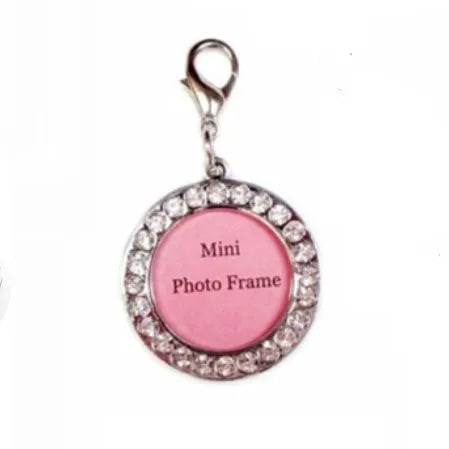 cute bone love heart round card anti-lost information board handwriting pet collar decoration