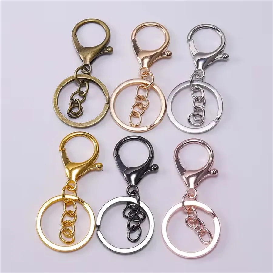 5 PCS/Package 30*65mm Alloy Solid Color Polished Jewelry Buckle Lobster Clasp Keychain Jewelry Accessories