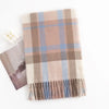Women's Elegant Plaid Imitation cashmere Tassel Scarf