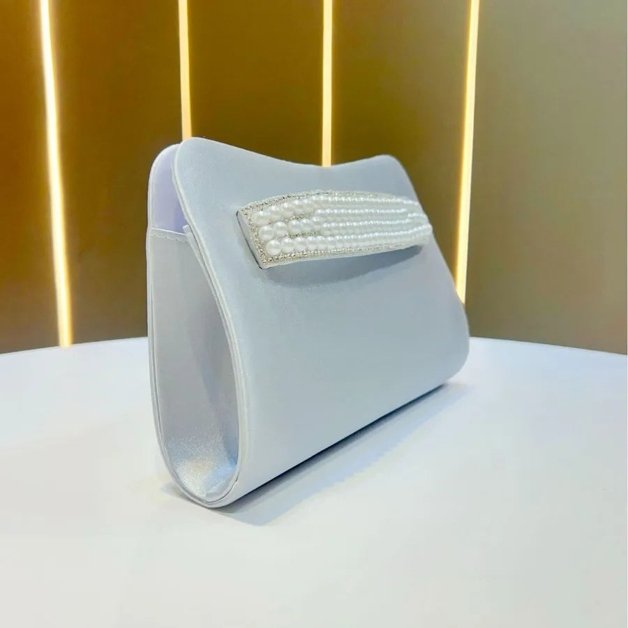 Elegant Evening Clutch Bag For Women Fashionable Square Handbag Stylish Polyester Handheld Bag Match Evening Gown Bag