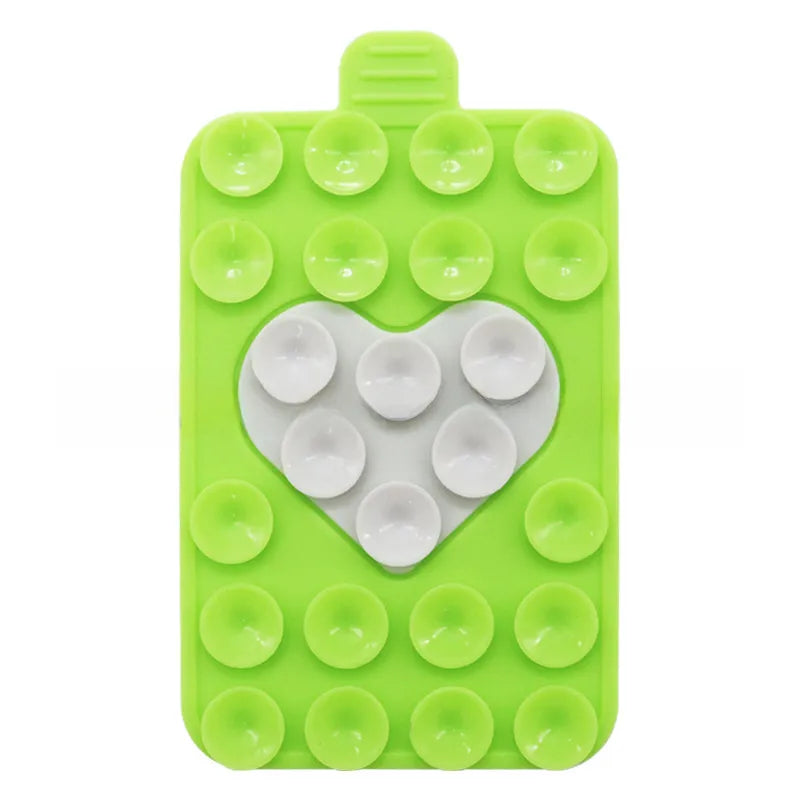 Suitable for mobile phone holder double-sided silicone suction cup mobile phone case holder multi-functional two-color love suction cup holder
