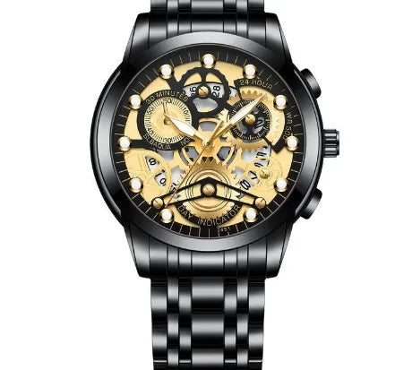 business round double side snaps quartz men's watches