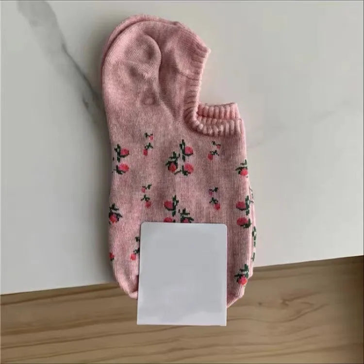 A Pair Cute Sweet Women's Ditsy Floral Cotton Polyester Ankle Socks