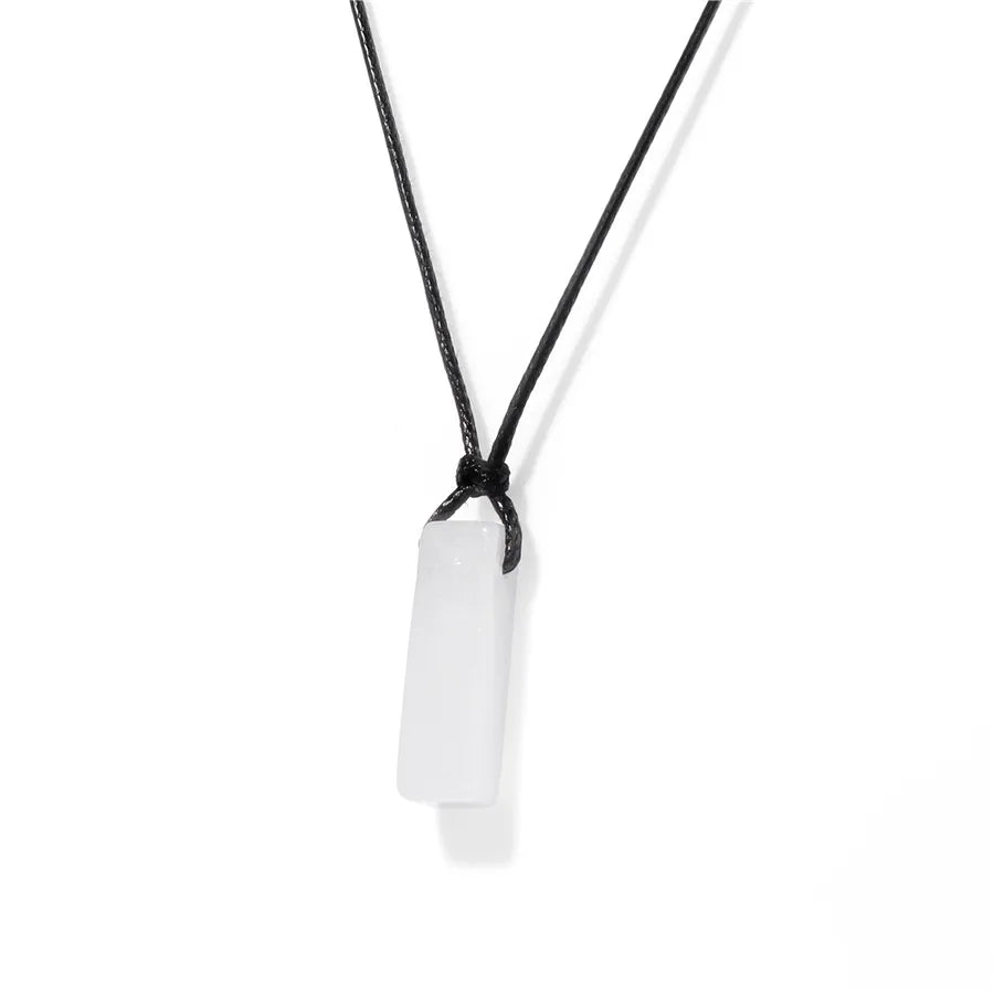 Retro Geometric natural stone Pendant Necklace In Bulk