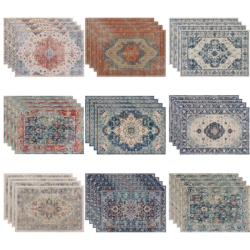 Vintage Style Bohemian Style Argyle Linen Placemat 1 Piece