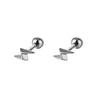 1 piece fashion lightning stainless steel plating ear studs