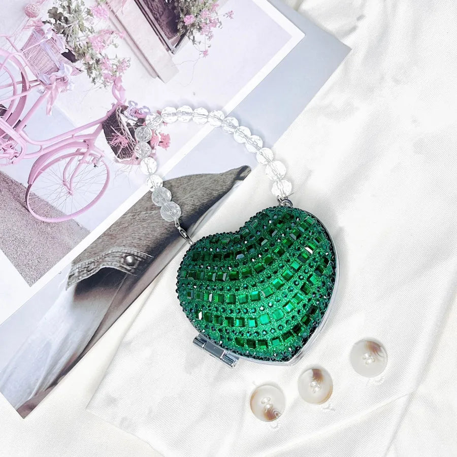 Women's Mini Acrylic Heart Shape Streetwear Heart-shaped Magnetic Buckle Shoulder Bag Handbag