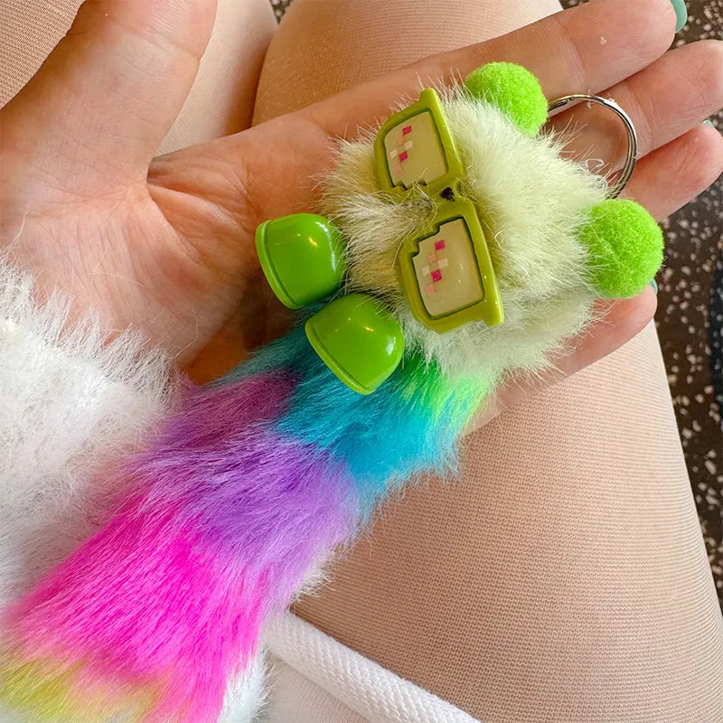 Handmade Cute Plush Keychain Bag Charm Creative Little Person Girl Heart Gift Soft Cotton Cartoon Style Decorations Accessories