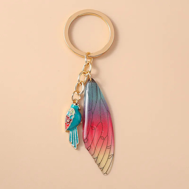 Casual Hip-Hop Commute Wings Parrot Alloy Keychain