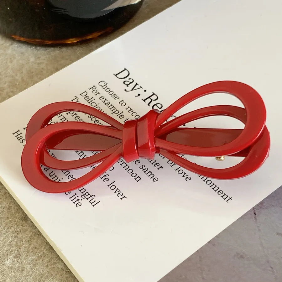 Retro Women's Bow Knot Acetic acid sheets Hair Clip