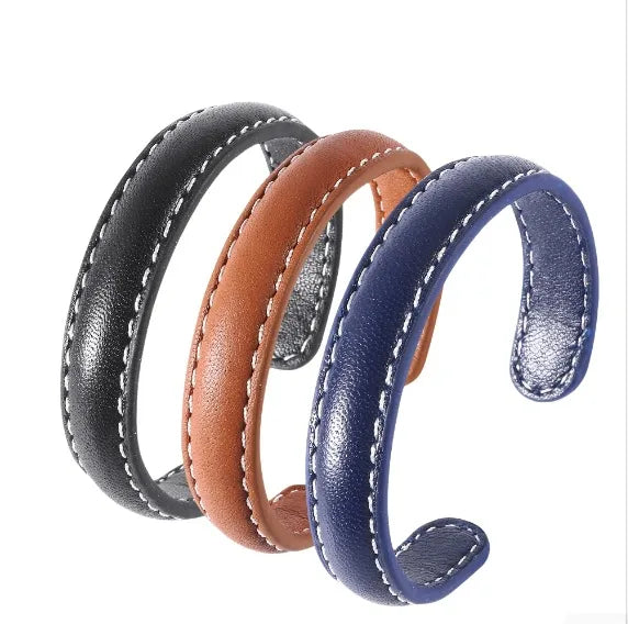 Retro Punk Geometric Leather Men's Bangle Men Cord & Leather Bracelets