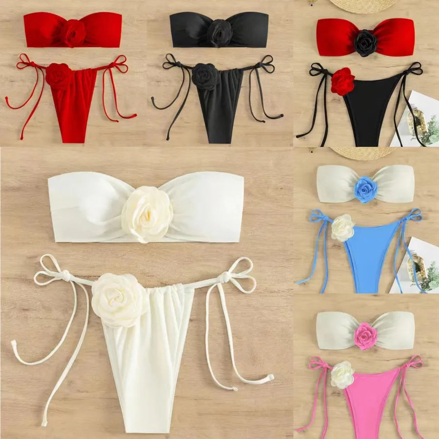 Women's Floral 2 Pieces Set Bikinis Swimwear