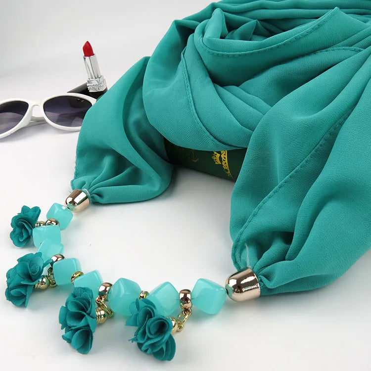 women's sweet flower chiffon kerchief