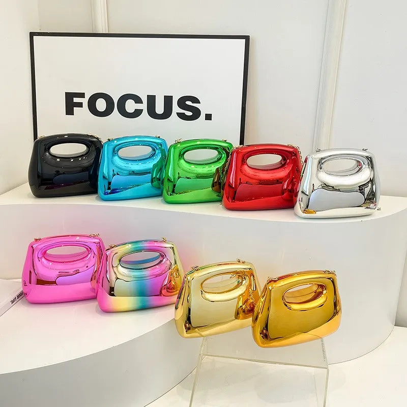 Women's Medium Arylic Solid Color Streetwear Square Magnetic Buckle Shoulder Bag Handbag Crossbody Bag