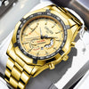 business geometric single folding buckle quartz men's watches