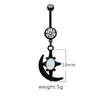 1 Piece Belly Rings Casual Hip-Hop Moon Heart Shape Stainless Steel Arylic Alloy Plating Acrylic Glass