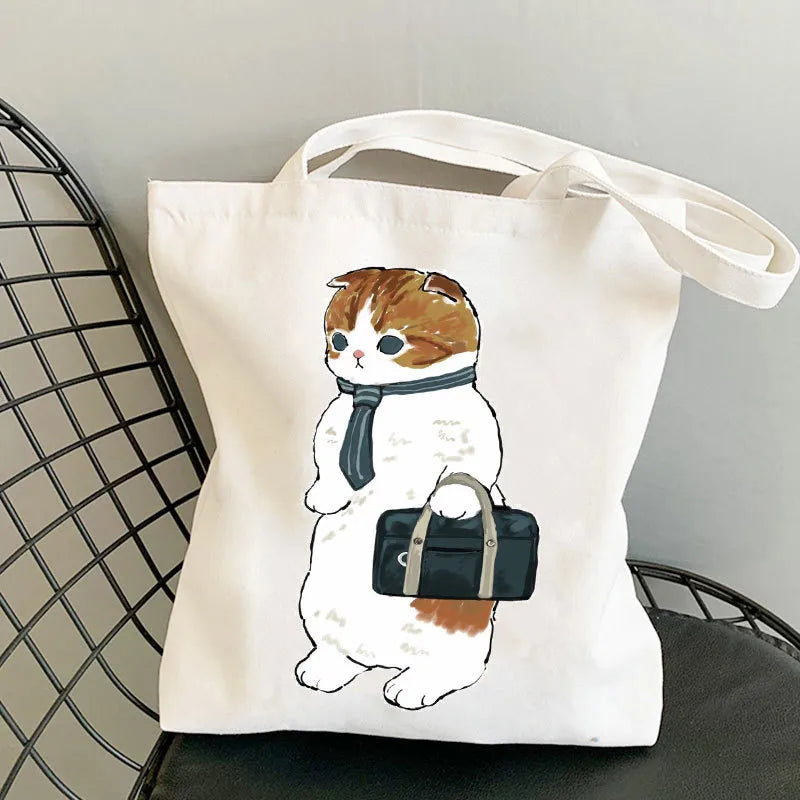 women's cute cat shopping bags