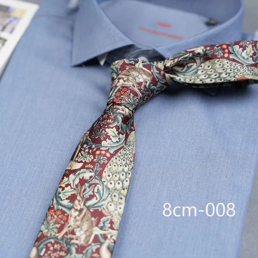 Casual Ditsy Floral Plant Polyester Yarn Men's Tie