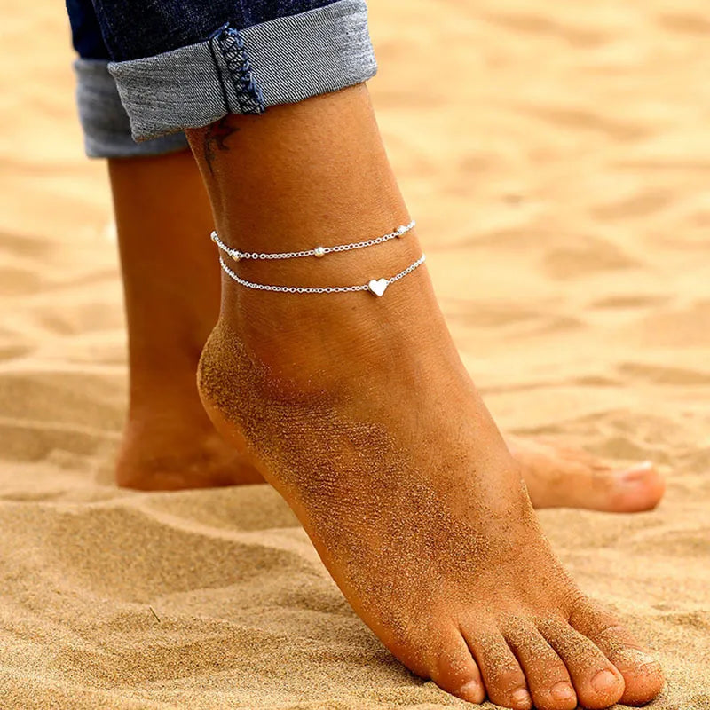 Europe and the United States  jewelry simple fashion foot decoration wholesale creative trendy beach anklet female personality anklet