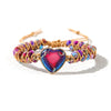 Retro Classic Style Heart Shape natural stone rope Drawstring Bracelets In Bulk