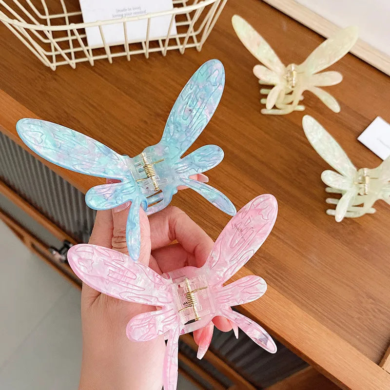 Elegant Butterfly Hair Clip Women's Half Updo Hair Accessories Acetate Board Material Luxury Feel Shark Bite Hair Clip