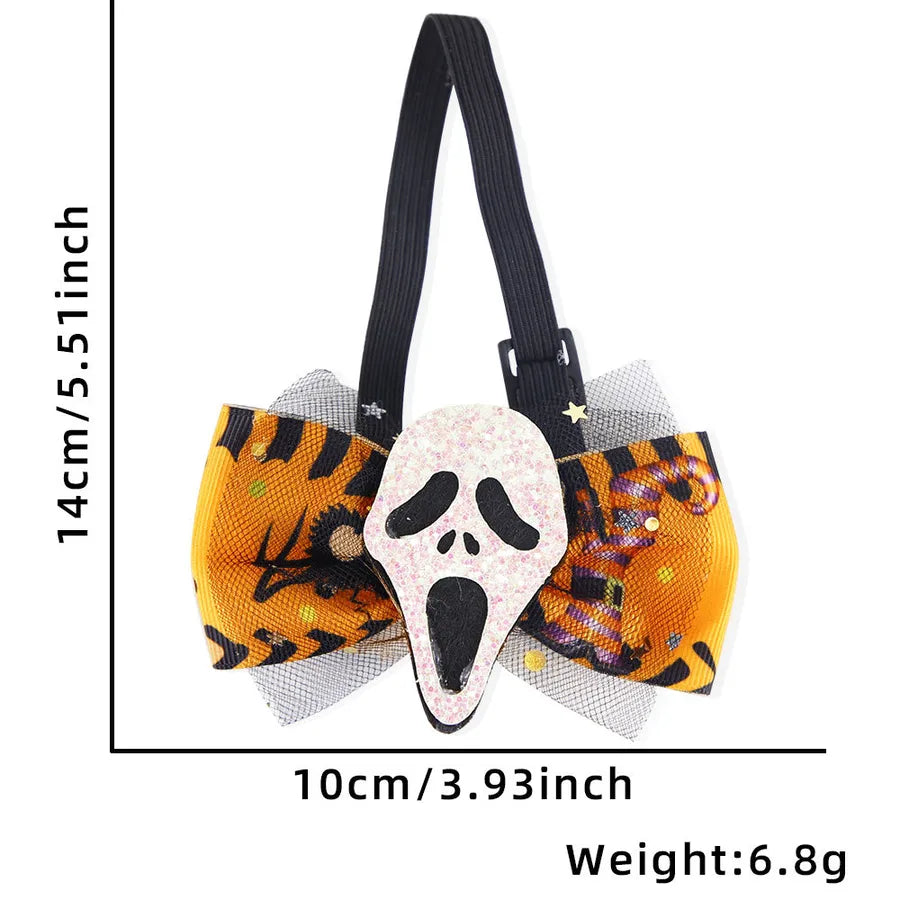 Halloween Cute ghost Skull Elastic string Felt cloth Party Festival Pet tie
