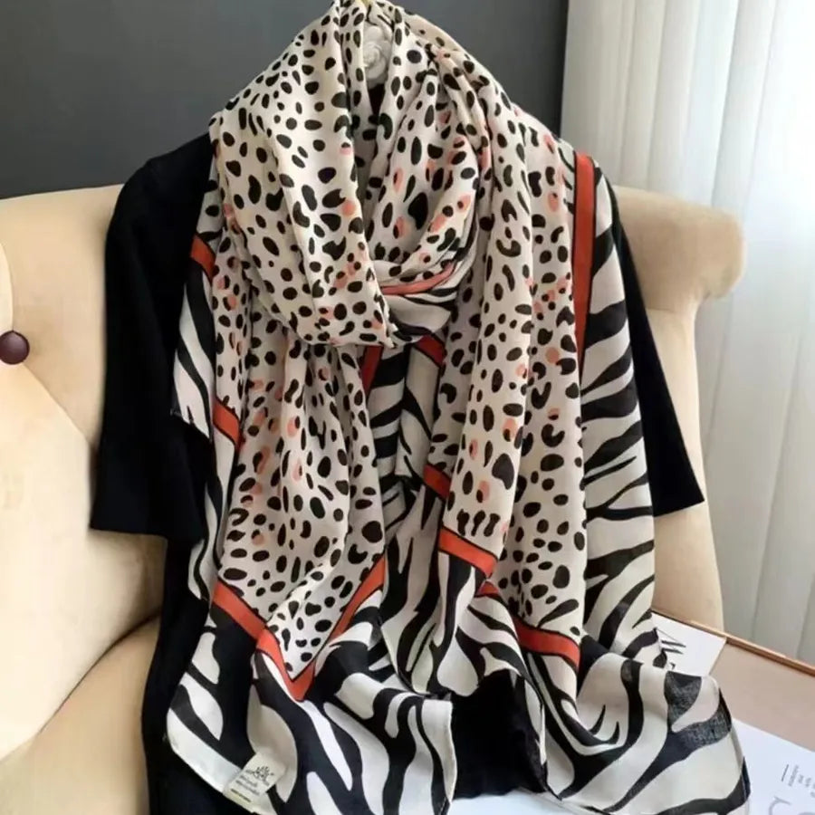 women's fashion star heart shape cotton and linen printing cotton linen scarves