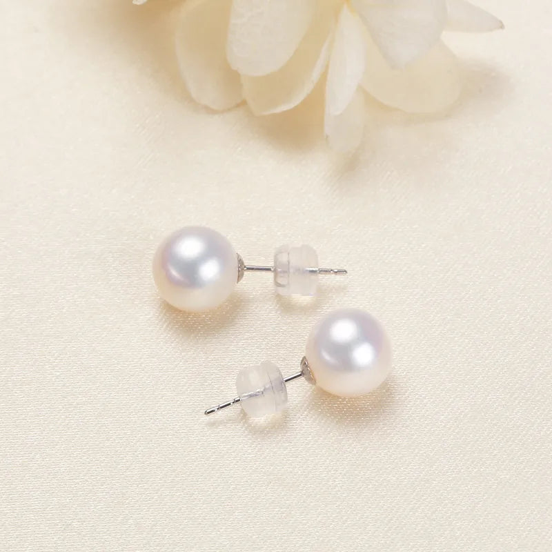 1 Pair Freshwater Pearl Freshwater pearl earrings Geometric Ear Studs