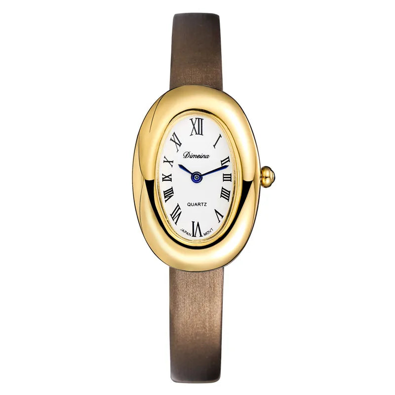 Vacation Simple Style Solid Color Buckle Quartz Watch Women's Watches