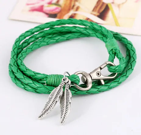 fashion new hand-woven ethnic leather bracelet