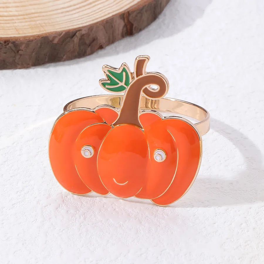 Cute Pastoral Corn Eggplant Vegetable Alloy Napkin ring 1 Piece