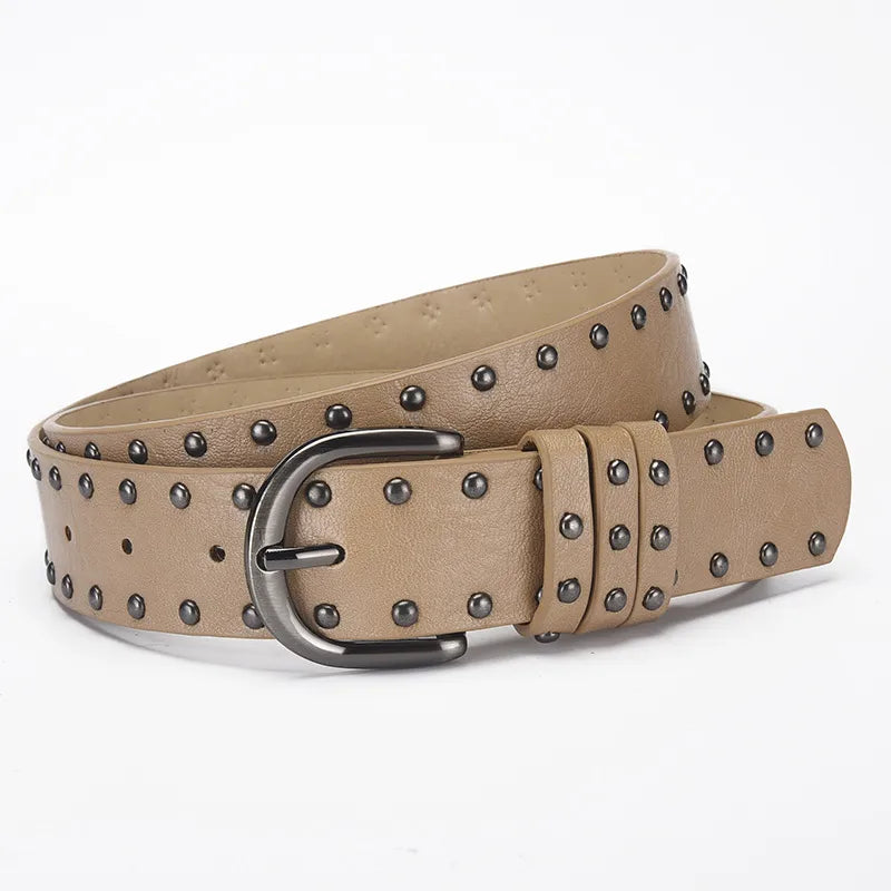 Casual Elegant Lady Solid Color Imitation Leather Alloy Plating Unisex Leather Belts