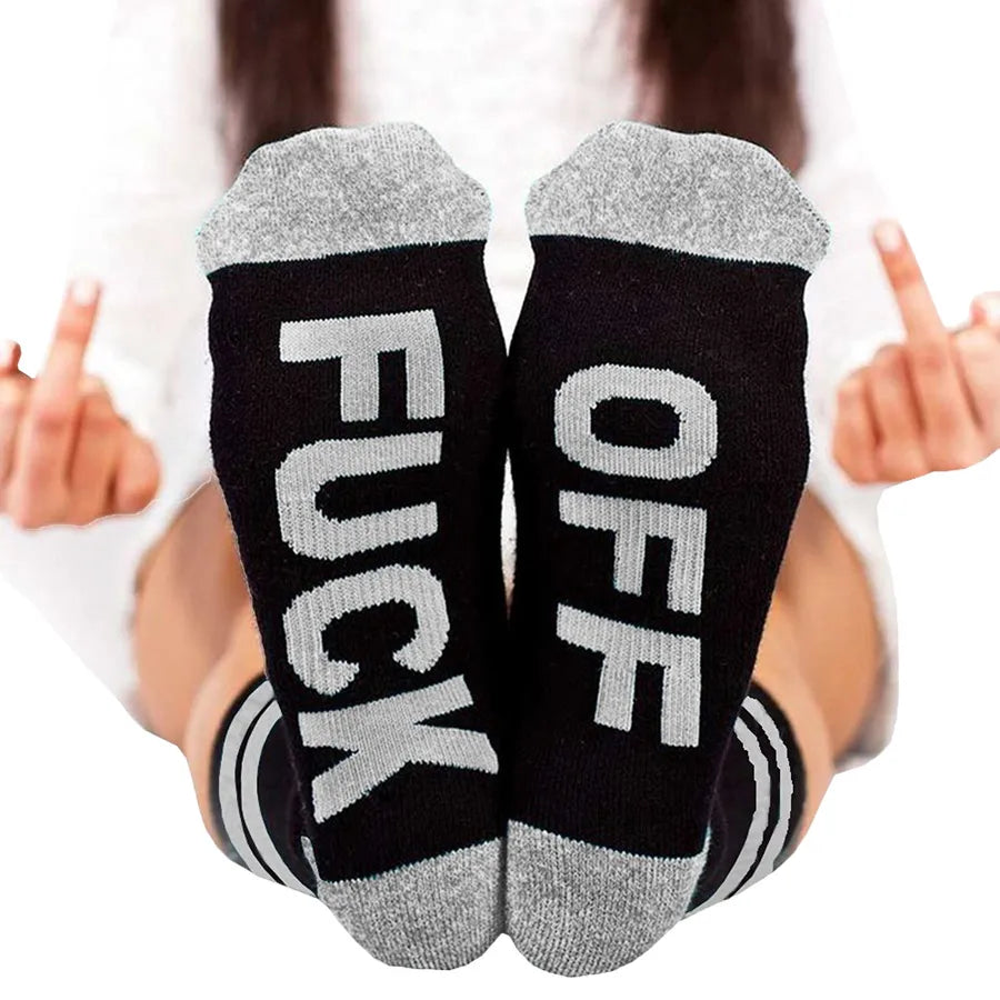 unisex casual letter cotton jacquard socks ankle socks