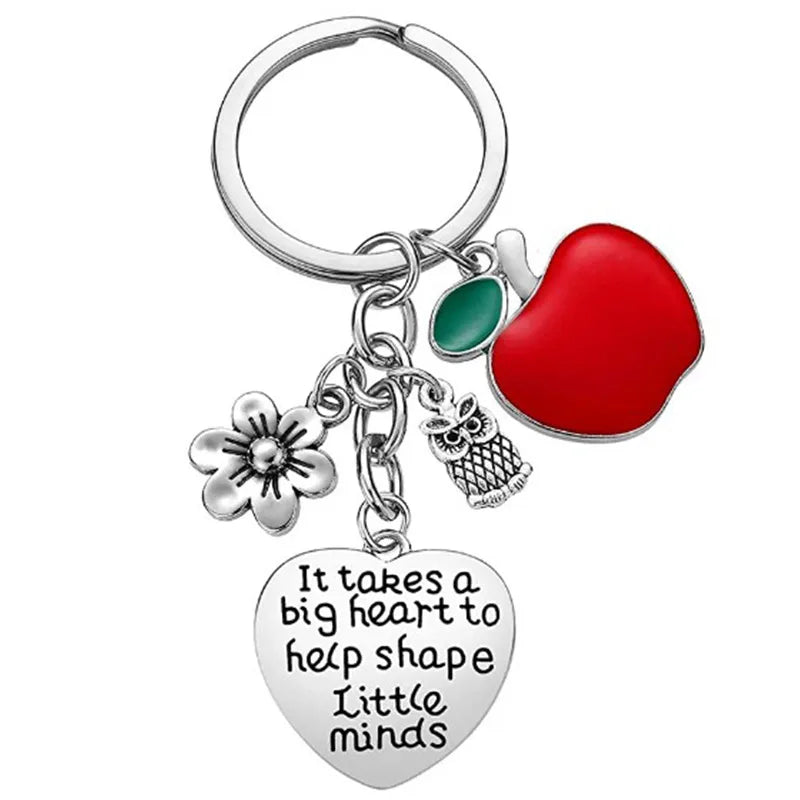 Modern Style Animal Letter Fruit Stainless Steel Teachers' Day Unisex Memorial Keychains