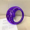Women's Arylic Solid Color Streetwear Round Lock clasp Evening Bag