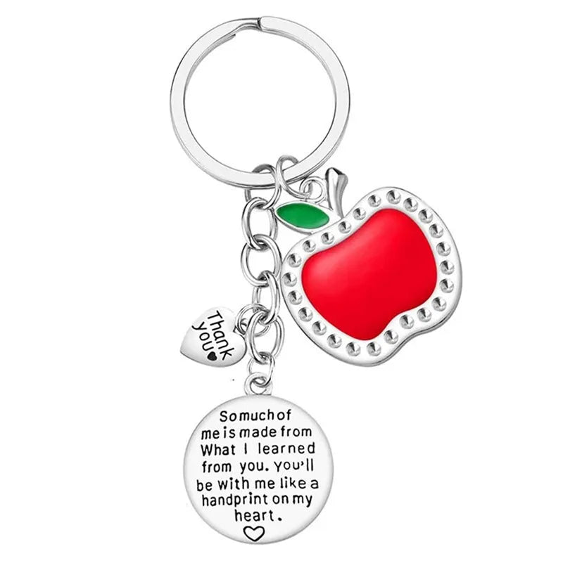 Fashion Letter Apple Metal Teachers' Day Unisex Bag Pendant Memorial Keychains