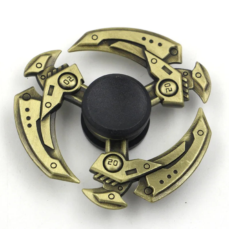 creative zinc alloy bronze hand spinner finger rotating decompression toy