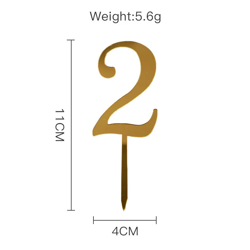 birthday number arylic party cake decorating supplies 1 piece