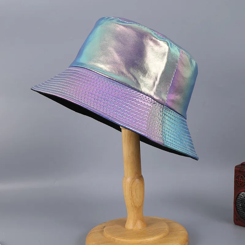 Women's Casual Japanese Style Commute Light panel Wide Eaves Bucket Hat
